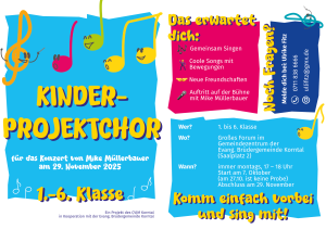 Einladungsflyer für den Kinderchor
